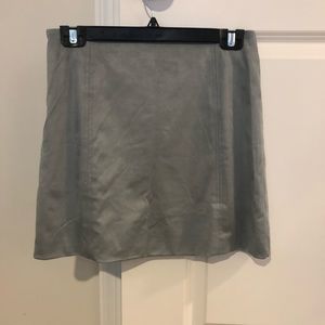 Francescas micro suede mini skirt, smoky blue gray. Never worn